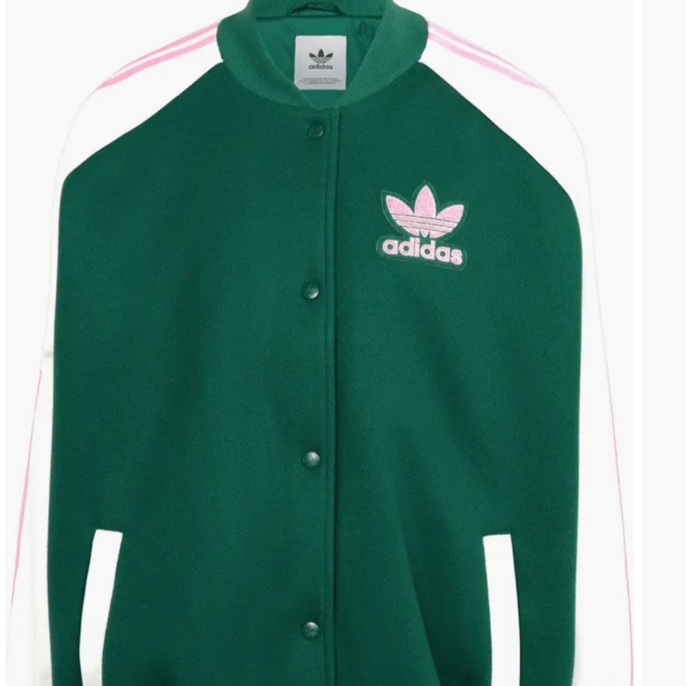 NWT Adidas VRCT Jacket Green Three stripe S - Picture 3 of 12